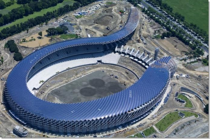 Еко-стадіон на сонячній енергії в Тайвані (ВІДЕО)