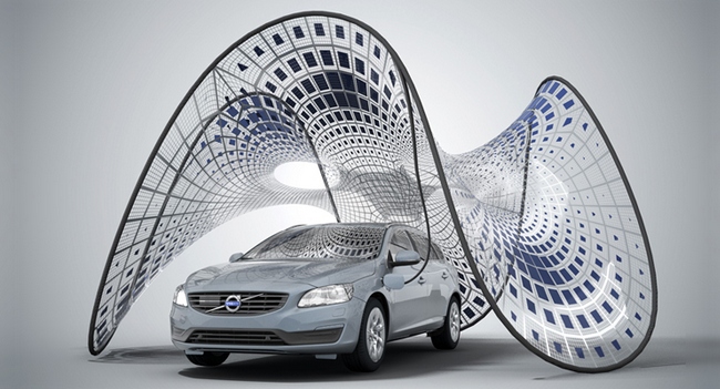 Volvo представила концепт сонячної батареї для гібридного автомобіля
