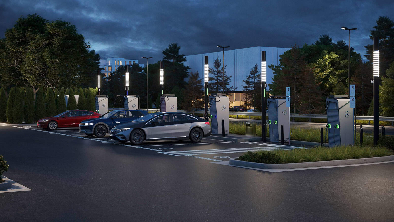 500 зарядних станцій Mercedes‑Benz HPC з'являться у 50 торгових центрах